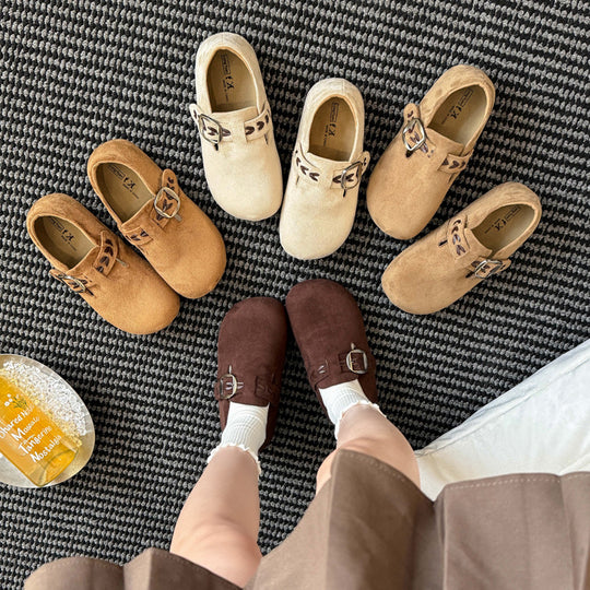 Damen Clogs mit komfortablem Kunstleder-Obermaterial und modischer Schnalle EB