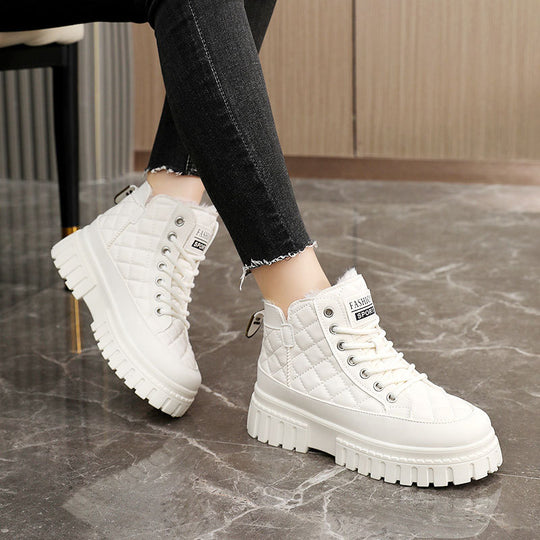 Damen gefütterte High-Top Sneakers mit rutschfester Profilsohle EB