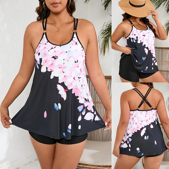 Damen Tankini-Oberteil mit floralem Design und schmeichelndem Schnitt EB