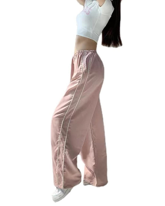 Damen Sportliche High-Waist Freizehhosen EB