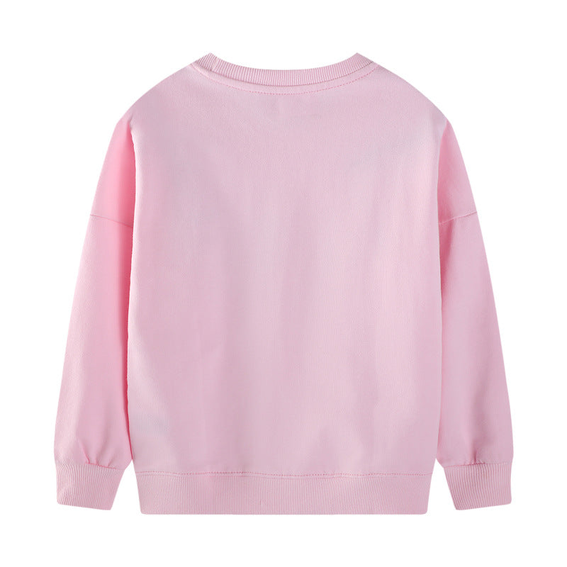 Mädchen Sweatshirt mit buntem Tier- und Motivdruck EB