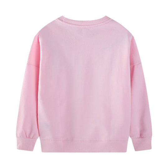 Mädchen Sweatshirt mit buntem Tier- und Motivdruck EB