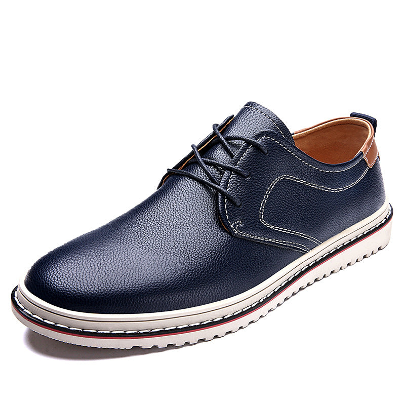 Herren Elegante Freizeit-Schnürschuhe aus hochwertigem Leder EB