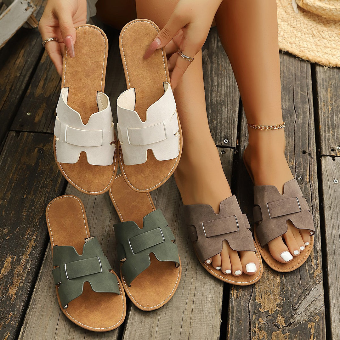 Damen elegante Freizeit-Sandalen mit modischem Riemen-Design EB