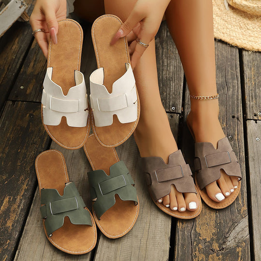 Damen elegante Freizeit-Sandalen mit modischem Riemen-Design EB