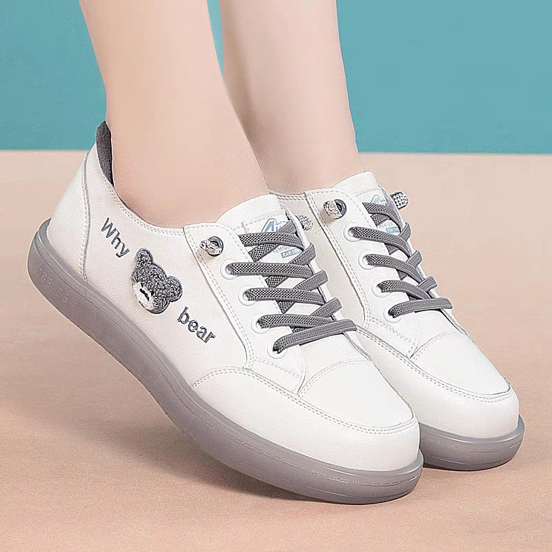 Damen Sneakers mit komfortablem Fußbett und buntem Motiv EB