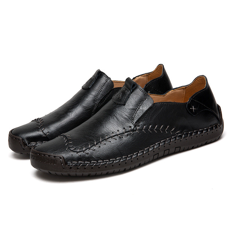 Damen Elegante Mokassins aus hochwertigem Leder mit bequemem Druckverschluss EB