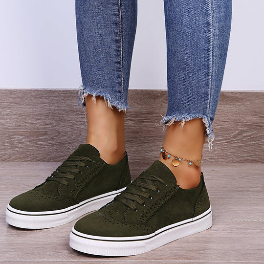 Damen lässige Sneaker mit edlen Perforationen EB