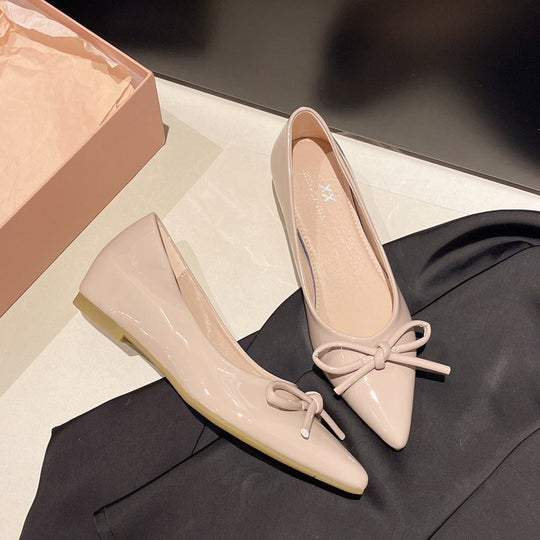 Damen Spitzenballerinas mit dekorativem Schleifenakzent EB