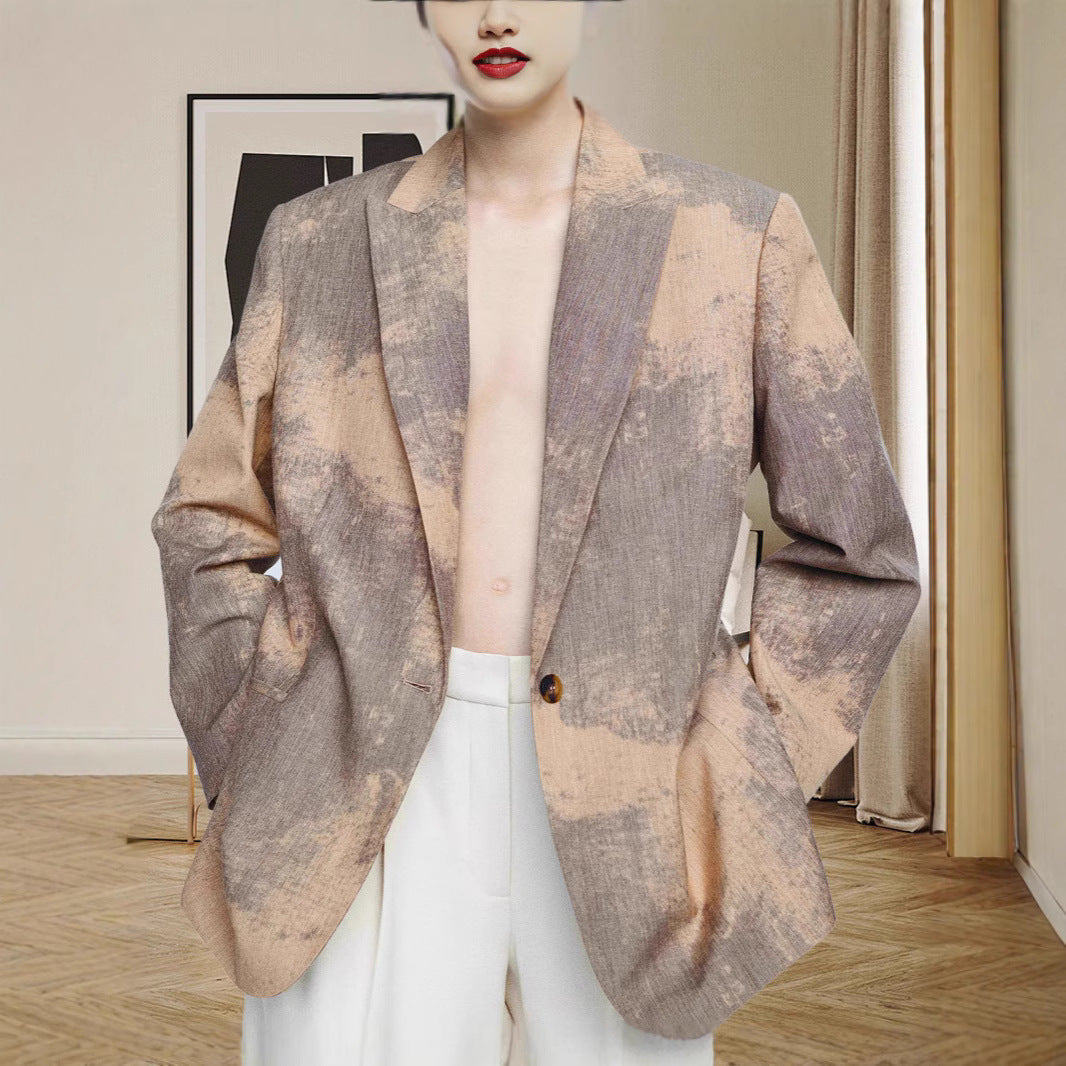 Damen Modischer Oversized-Blazer mit strukturiertem Design EB