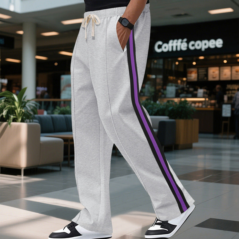 Herren Freizeitliche Sporthose im urbanen Stil mit kontrastierenden Streifen EB