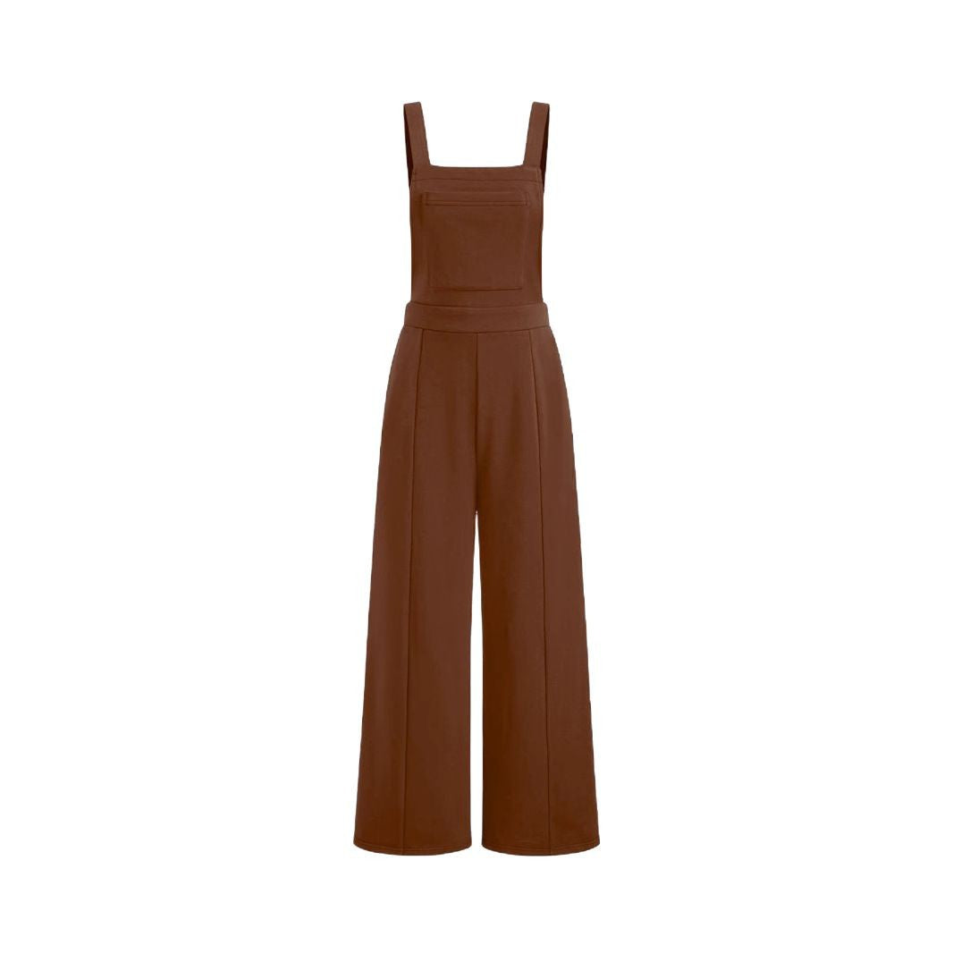 Damen Overall mit weitem Bein und praktischen Taschen EB