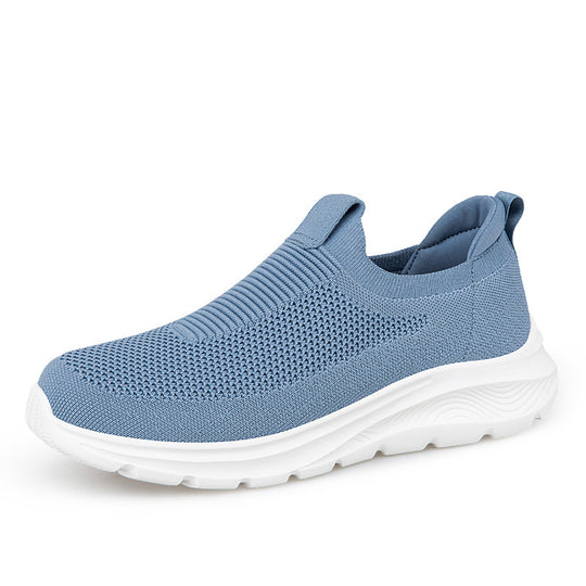 Damen Bequeme Slip-On Sneakers mit elastischem Obermaterial und dämpfender Sohle EB