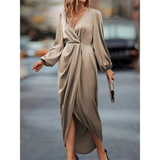 Damen Maxikleid im eleganten Satin-Look EB