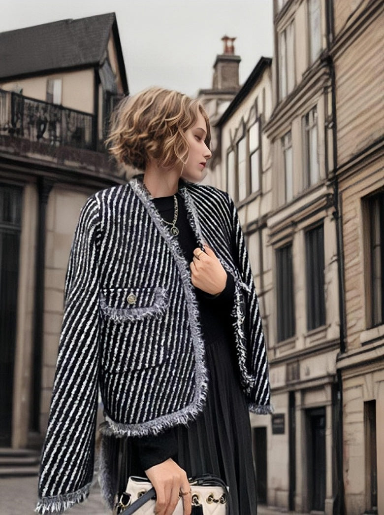 Damen Weicher Strickjacke mit Vintage-Details EB