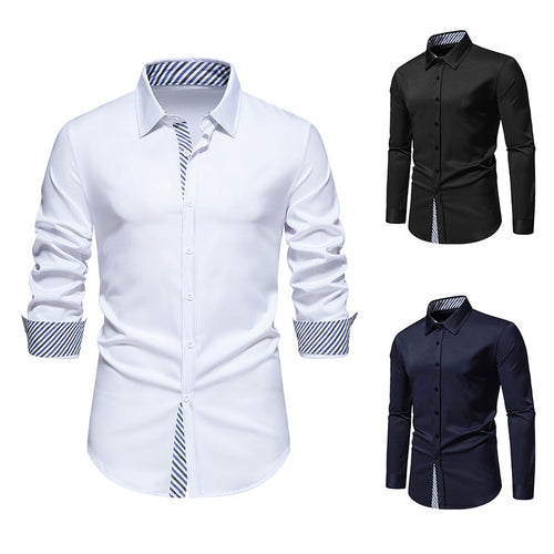 Herren LANGARMHEMD MIT MODERNEM STREIFENDESIGN EB