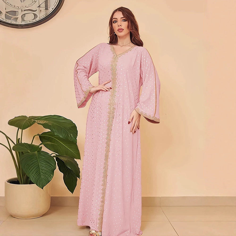 Damen Elegantes Kaftan Kleid EB