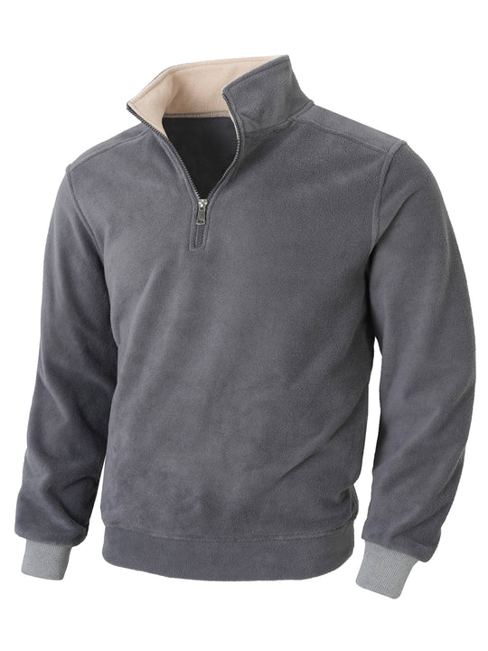 Herren Fleecejacke mit halblangem Reißverschluss EB