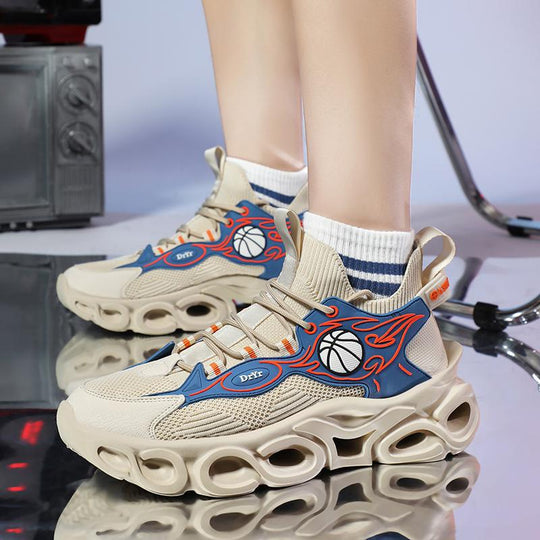 Damen Basketball Sneakers mit atmungsaktiver Mesh-Oberfläche und einzigartigem Sohlenprofil EB