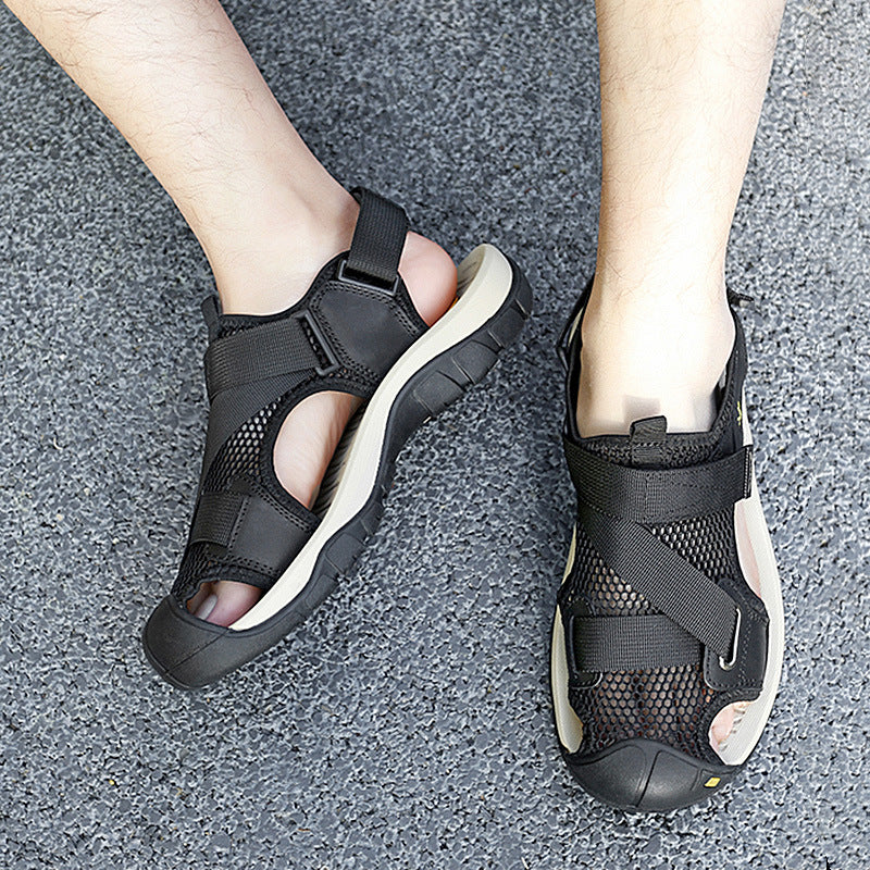 Herren Outdoor Sandalen mit rutschfester Sohle und verstellbarem Riemensystem EB