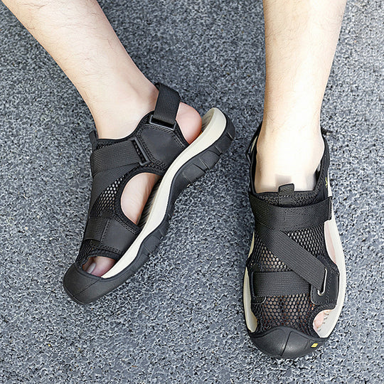 Herren Outdoor Sandalen mit rutschfester Sohle und verstellbarem Riemensystem EB