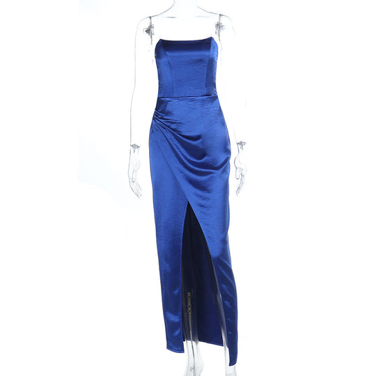 Damen Abendkleid mit schickem Schnitt und luxuriösem Satin EB