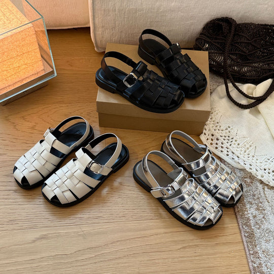Damen Komfortable Sandalen mit elegantem Riemendesign und rutschfester Sohle EB