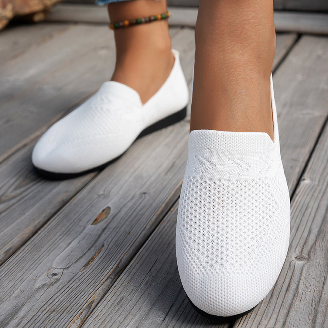 Damen komfortable Slipper mit innovativem Strickdesign EB