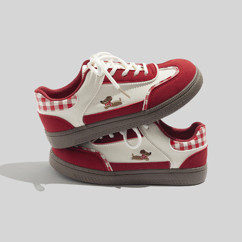 Damen modische Sneakers mit verspieltem Hunde-Design und bequemer Dämpfung EB