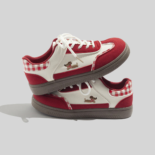 Damen modische Sneakers mit verspieltem Hunde-Design und bequemer Dämpfung EB