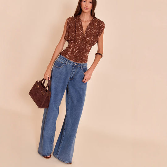 Damen Schicke Bluse mit Raffung EB