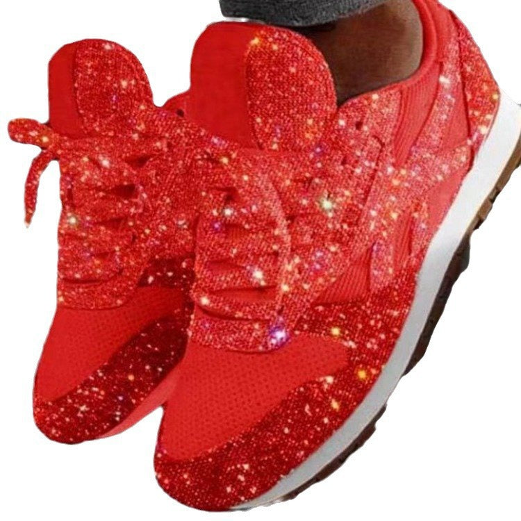 Damen Glitzernde Freizeitsneaker EB