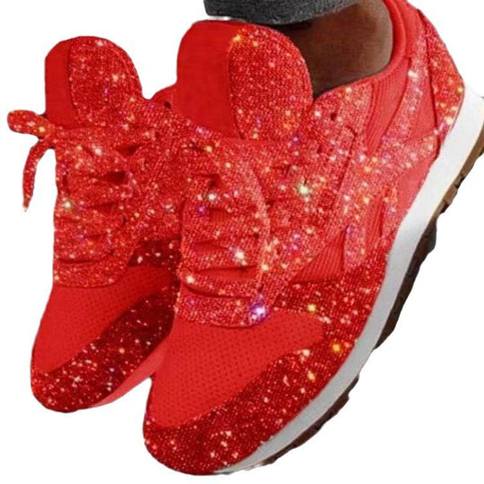 Damen Glitzernde Freizeitsneaker EB