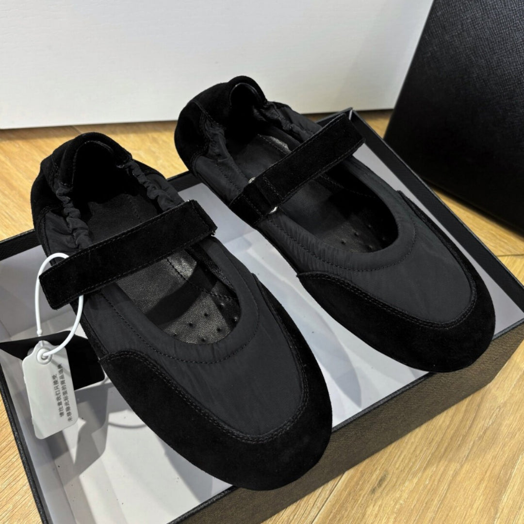Damen Ballerinas mit verstellbarem Riemen EB