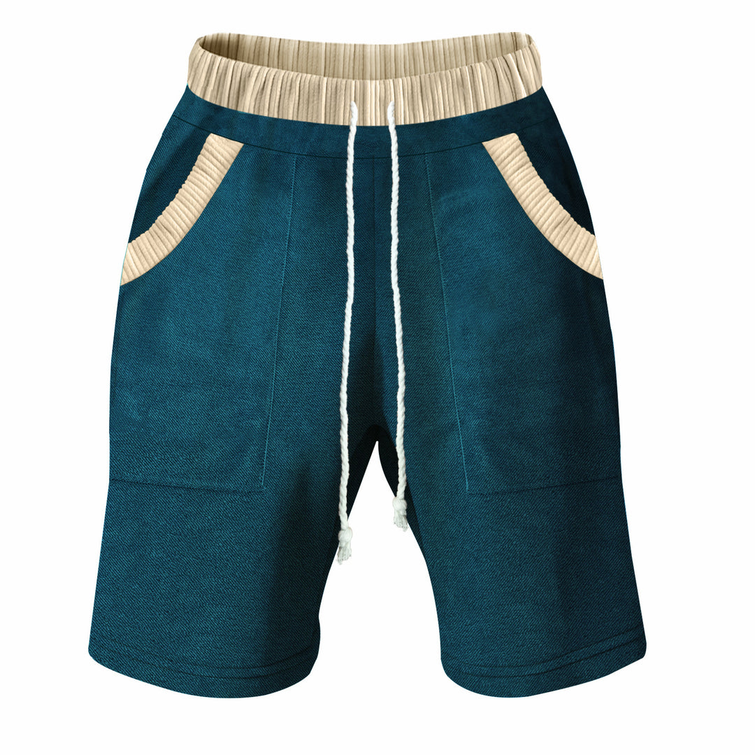 Herren Freizeit-Shorts mit elastischem Bund und praktischen Seitentaschen EB