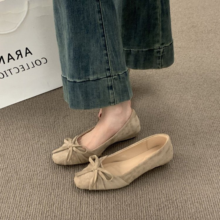 Damen Ballerinas mit dekorativem Schleifenakzent und weichem Innenfutter EB