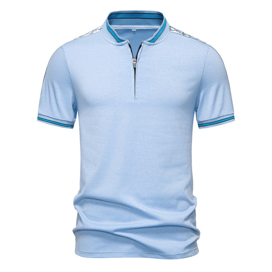 Herren Poloshirt mit hochwertigem Stehkragen und praktischem Reißverschluss EB