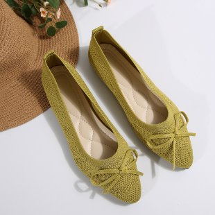 Damen Stilvolle und komfortable Ballerinas mit großem Schleifendetail EB