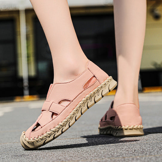 Damen Bequeme Sandalen mit atmungsaktivem Obermaterial und rutschfester Sohle EB