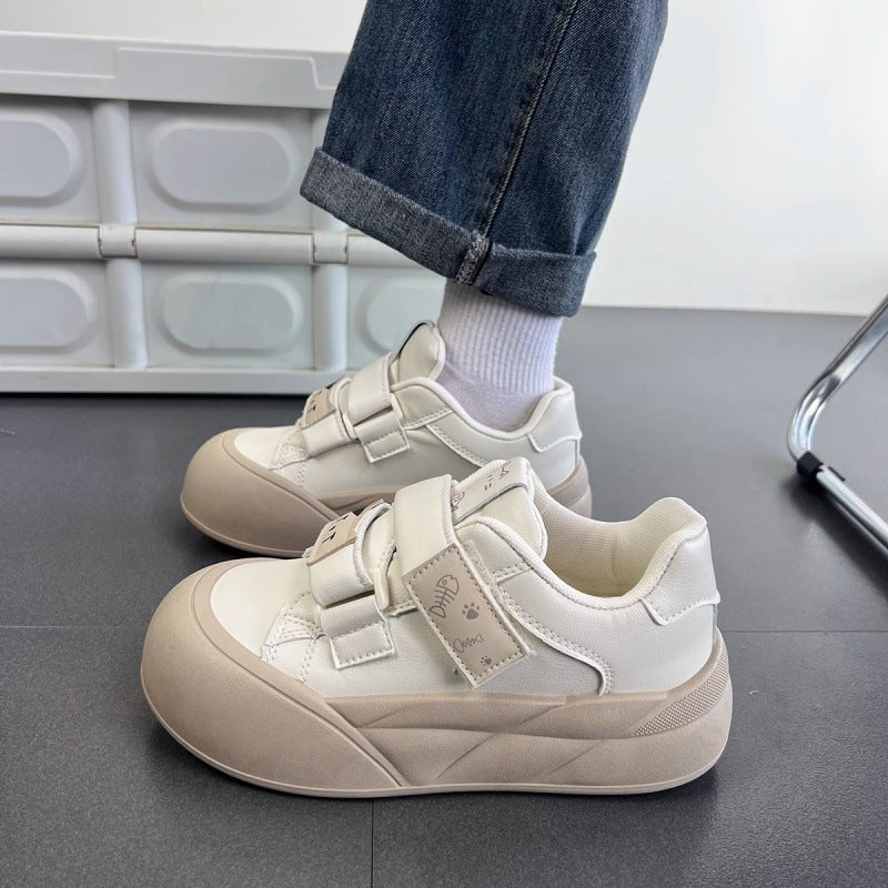 Damen Bequeme Sneaker mit praktischen Klettverschlüssen EB