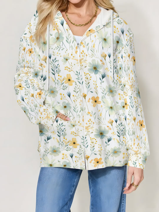 Damen modische Übergangsjacke mit Kapuze EB