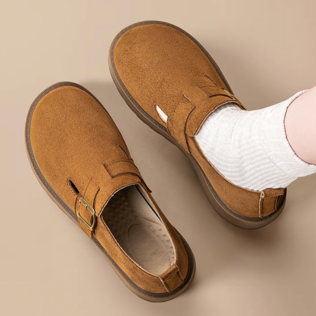 Damen Komfortable Clogs mit verstellbarem Riemen und rutschfester Sohle EB