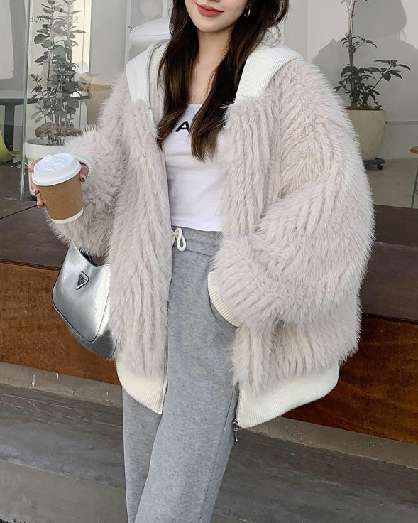 EB | Locker Faux Fox Fell Jacke