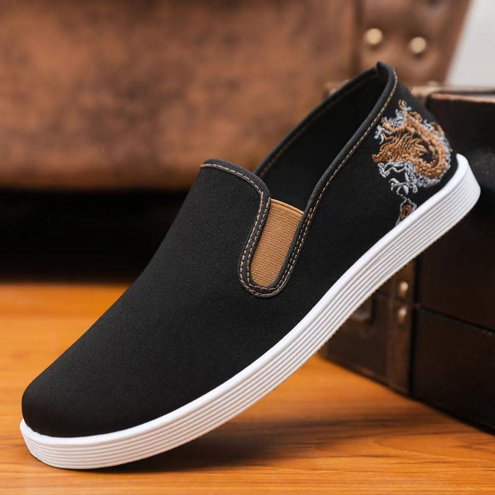 Damen Elegant bestickte Slip-On Schuhe EB