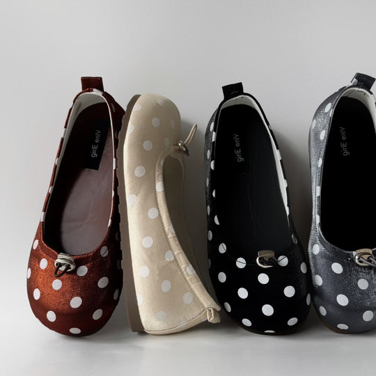 Damen Ballerinas mit elegantem Punktedesign und komfortablem Fußbett EB