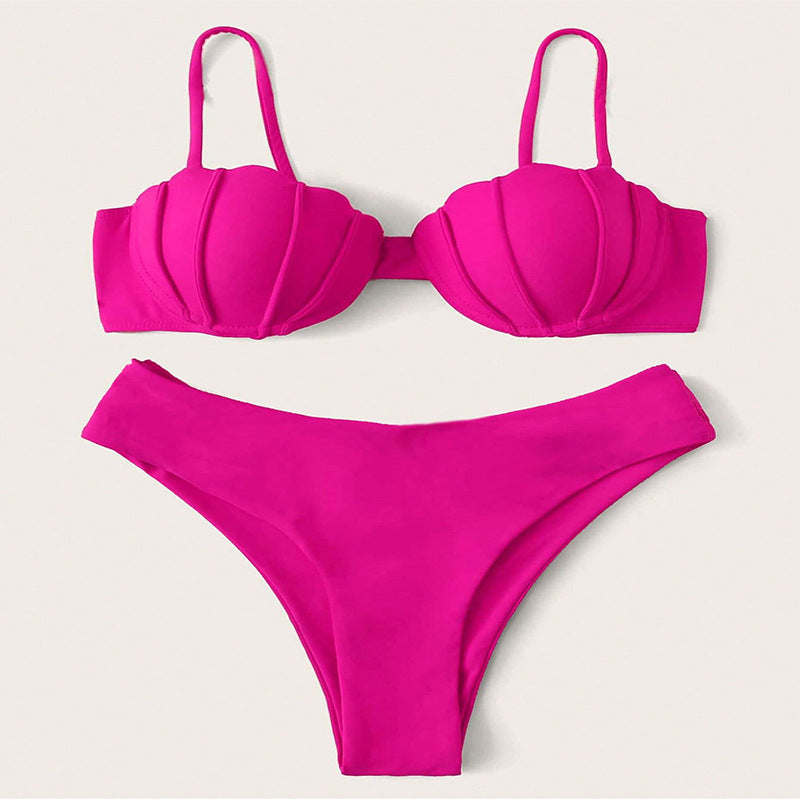 Damen Push-Up Bikini mit strukturierter Muschelform EB