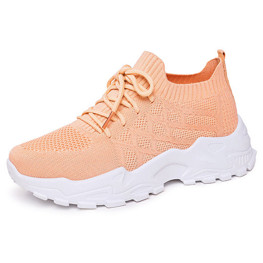 Damen Sportliche Sneakers mit atmungsaktivem Strickdesign EB