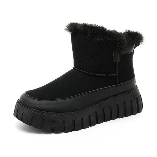 Damen Winter boots mit warmem Kunstfell und rutschfester Sohle EB