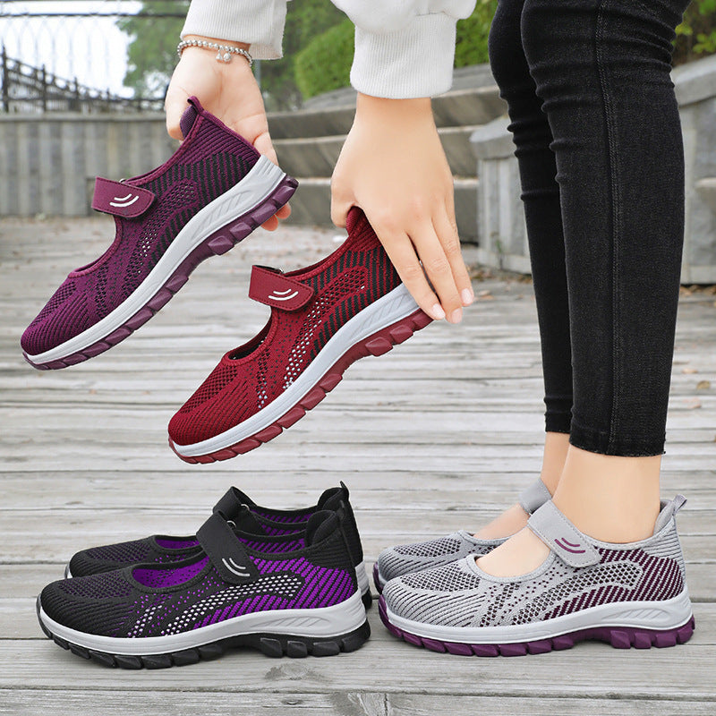 Damen Komfortable Freizeitschuhe mit verstellbarem Klettverschluss EB