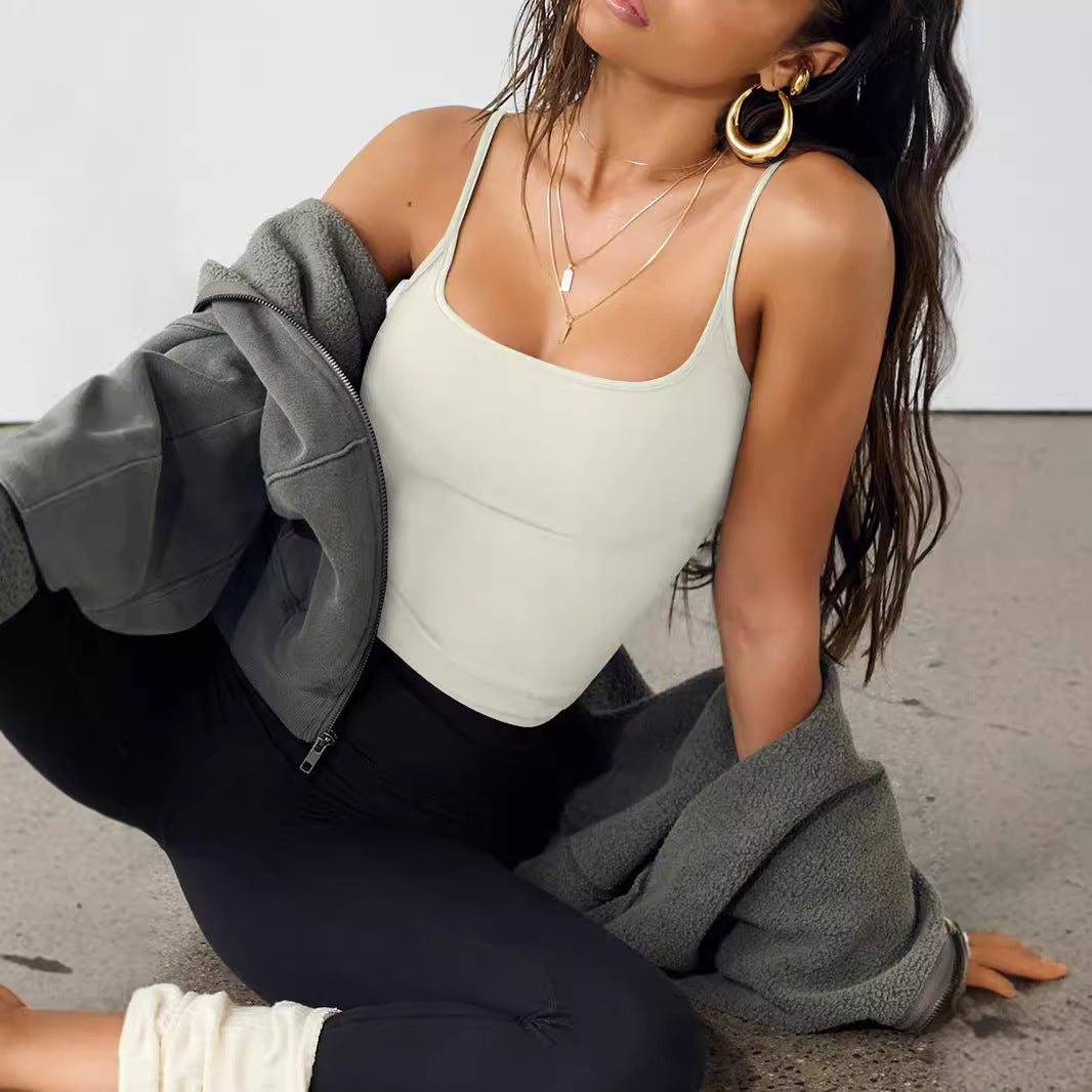 Damen ärmelloses Ripp-Tanktop mit flexibler Passform und dekorativen Raffung EB